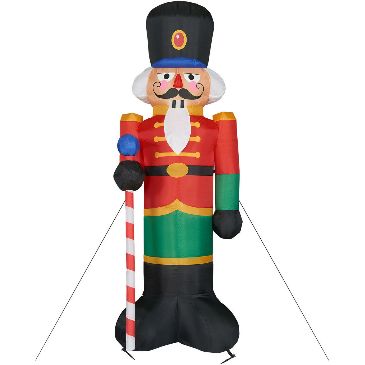 Fraser Hill Farm 10-Ft. Tall Traditional Nutcracker, Inflatable With Lights And Storage Bag 10 Fraser Hill Farm 10-Ft. Tall Traditional Nutcracker, Inflatable With Lights And Storage Bag - Image 10