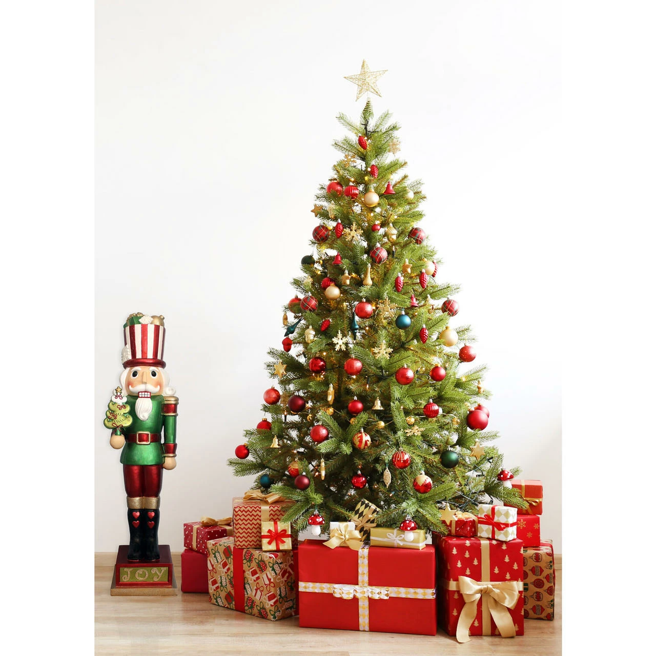 Fraser Hill Farm 4-Ft. Life-Size Candy-Look Nutcracker Greeter Holding Tree In Green, Indoor Or Outdoor 6 Fraser Hill Farm 4-Ft. Life-Size Candy-Look Nutcracker Greeter Holding Tree In Green, Indoor Or Outdoor - Image 6