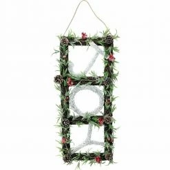 Fraser Hill Farm 33-in. Christmas Christmas JOY Door Hanging With Berries And Pinecones On Grapevine Frame