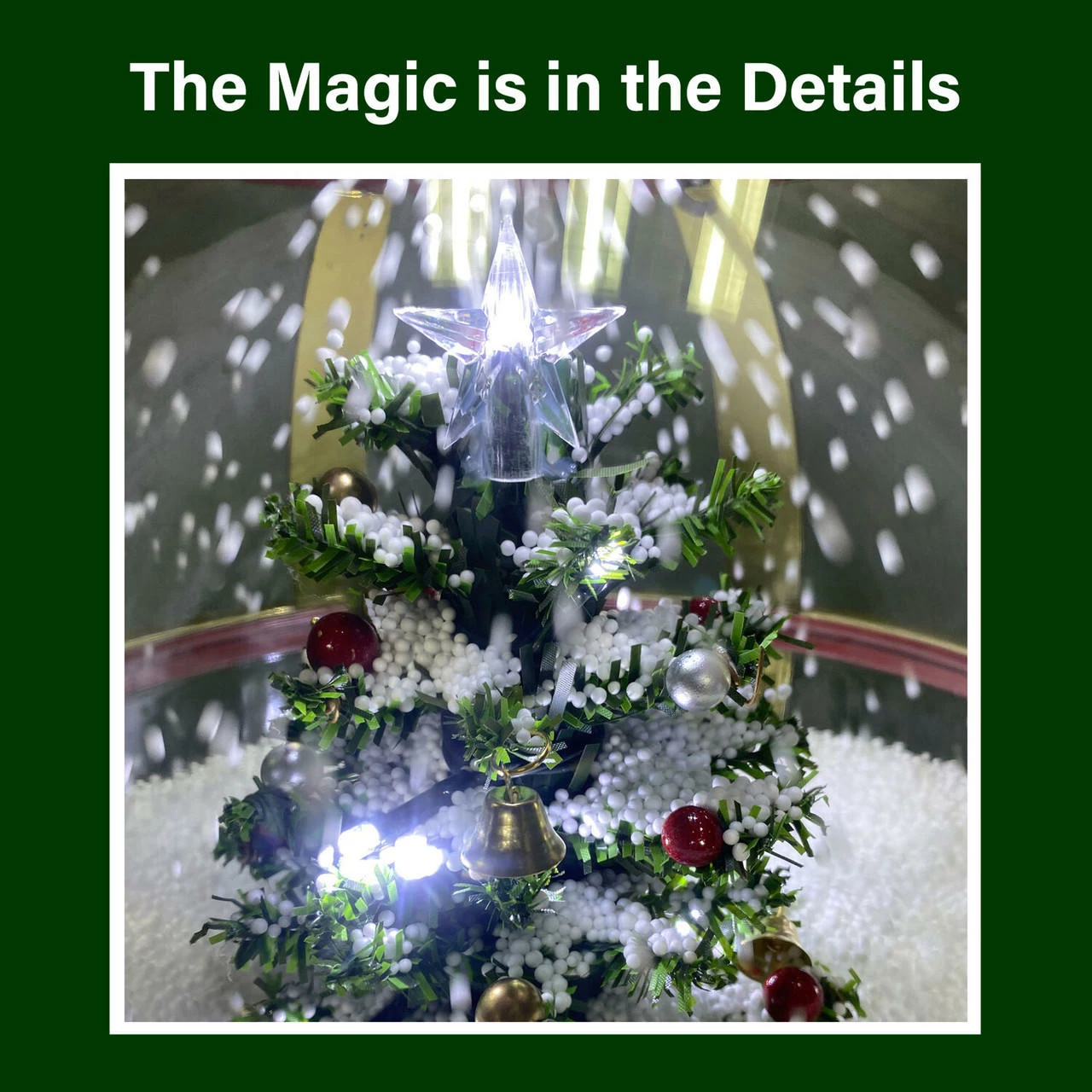 Fraser Hill Farm Let It Snow Series 69-In. Musical Snow Globe Lamp Post With Tree Scene, 2 Signs, Cascading Snow, And Christmas Carols, Red 4 Fraser Hill Farm Let It Snow Series 69-In. Musical Snow Globe Lamp Post With Tree Scene, 2 Signs, Cascading Snow, And Christmas Carols, Red - Image 4