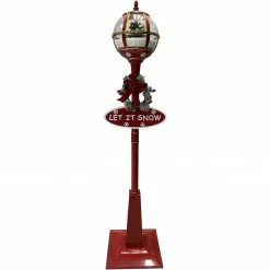Fraser Hill Farm Let It Snow Series 69-In. Musical Snow Globe Lamp Post With Tree Scene, 2 Signs, Cascading Snow, And Christmas Carols, Red 32 Fraser Hill Farm Let It Snow Series 69-In. Musical Snow Globe Lamp Post With Tree Scene, 2 Signs, Cascading Snow, And Christmas Carols, Red -Christmas store unnamed file 2056