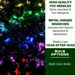 Fraser Hill Farm Indoor Or Outdoor 7-Ft. Slim Green Fiber Optic Prelit Tree W/ LED Dancing Lights 7 Fraser Hill Farm Indoor Or Outdoor 7-Ft. Slim Green Fiber Optic Prelit Tree W/ LED Dancing Lights -Christmas store unnamed file 206