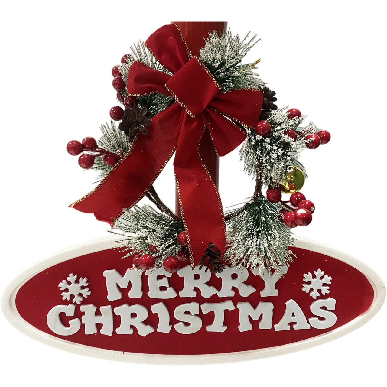 Fraser Hill Farm Let It Snow Series 69-In. Musical Snow Globe Lamp Post With Snowman Scene, 2 Signs, Cascading Snow, And Christmas Carols, Red 11 Fraser Hill Farm Let It Snow Series 69-In. Musical Snow Globe Lamp Post With Snowman Scene, 2 Signs, Cascading Snow, And Christmas Carols, Red - Image 11