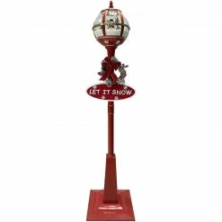 Fraser Hill Farm Let It Snow Series 69-In. Musical Snow Globe Lamp Post With Snowman Scene, 2 Signs, Cascading Snow, And Christmas Carols, Red 32 Fraser Hill Farm Let It Snow Series 69-In. Musical Snow Globe Lamp Post With Snowman Scene, 2 Signs, Cascading Snow, And Christmas Carols, Red -Christmas store unnamed file 2075