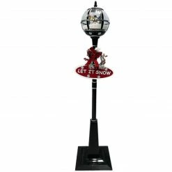 Fraser Hill Farm Let It Snow Series 69-In. Musical Snow Globe Lamp Post W/ Snowman Scene, 2 Signs, Cascading Snow, And Christmas Carols, Black 32 Fraser Hill Farm Let It Snow Series 69-In. Musical Snow Globe Lamp Post W/ Snowman Scene, 2 Signs, Cascading Snow, And Christmas Carols, Black -Christmas store unnamed file 2094