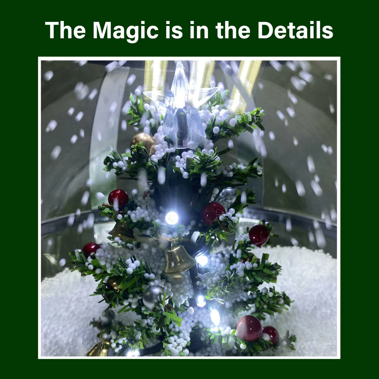 Fraser Hill Farm Let It Snow Series 69-In. Musical Snow Globe Lamp Post With Tree Scene, 2 Signs, Cascading Snow, And Christmas Carols, Black 4 Fraser Hill Farm Let It Snow Series 69-In. Musical Snow Globe Lamp Post With Tree Scene, 2 Signs, Cascading Snow, And Christmas Carols, Black - Image 4