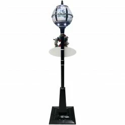 Fraser Hill Farm Let It Snow Series 69-In. Musical Snow Globe Lamp Post With Tree Scene, 2 Signs, Cascading Snow, And Christmas Carols, Black 35 Fraser Hill Farm Let It Snow Series 69-In. Musical Snow Globe Lamp Post With Tree Scene, 2 Signs, Cascading Snow, And Christmas Carols, Black -Christmas store unnamed file 2116