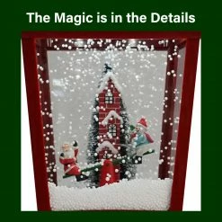 Fraser Hill Farm Let It Snow Series 20.5-In. Musical Tabletop Lamp With Seesaw Santa, Cascading Snow, And Christmas Carols, Bronze/Red -Christmas store unnamed file 2121