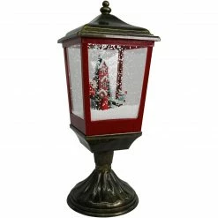 Fraser Hill Farm Let It Snow Series 20.5-In. Musical Tabletop Lamp With Seesaw Santa, Cascading Snow, And Christmas Carols, Bronze/Red -Christmas store unnamed file 2129