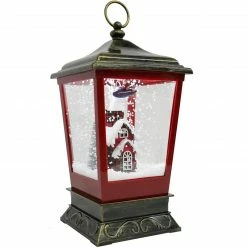 Fraser Hill Farm Let It Snow Series 15.5-In. Musical Tabletop Lantern With Flying Santa Scene, Cascading Snow, And Christmas Carols, Bronze -Christmas store unnamed file 2159