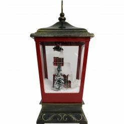 Fraser Hill Farm Let It Snow Series 15.5-In. Musical Tabletop Lantern With Flying Santa Scene, Cascading Snow, And Christmas Carols, Bronze -Christmas store unnamed file 2162