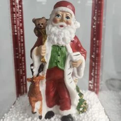 Fraser Hill Farm Let It Snow Series 49-In. Musical Mini Street Lamp With Santa Scene, Cascading Snow, And Christmas Carols, Black/Red/Green -Christmas store unnamed file 2216