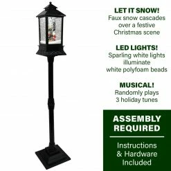 Fraser Hill Farm Let It Snow Series 49-In. Musical Mini Street Lamp W/ Santa And Mrs. Claus Scene, Cascading Snow, And Christmas Carols, Black 14 Fraser Hill Farm Let It Snow Series 49-In. Musical Mini Street Lamp W/ Santa And Mrs. Claus Scene, Cascading Snow, And Christmas Carols, Black -Christmas store unnamed file 2253
