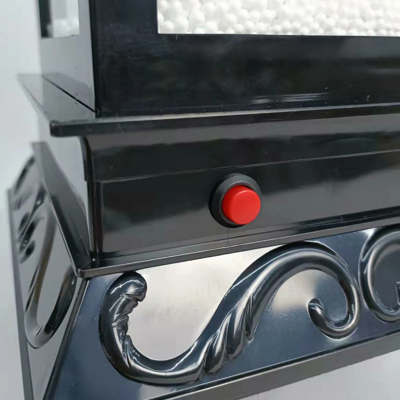 Fraser Hill Farm Let It Snow Series 49-In. Musical Mini Street Lamp W/ Santa And Mrs. Claus Scene, Cascading Snow, And Christmas Carols, Black 7 Fraser Hill Farm Let It Snow Series 49-In. Musical Mini Street Lamp W/ Santa And Mrs. Claus Scene, Cascading Snow, And Christmas Carols, Black - Image 7