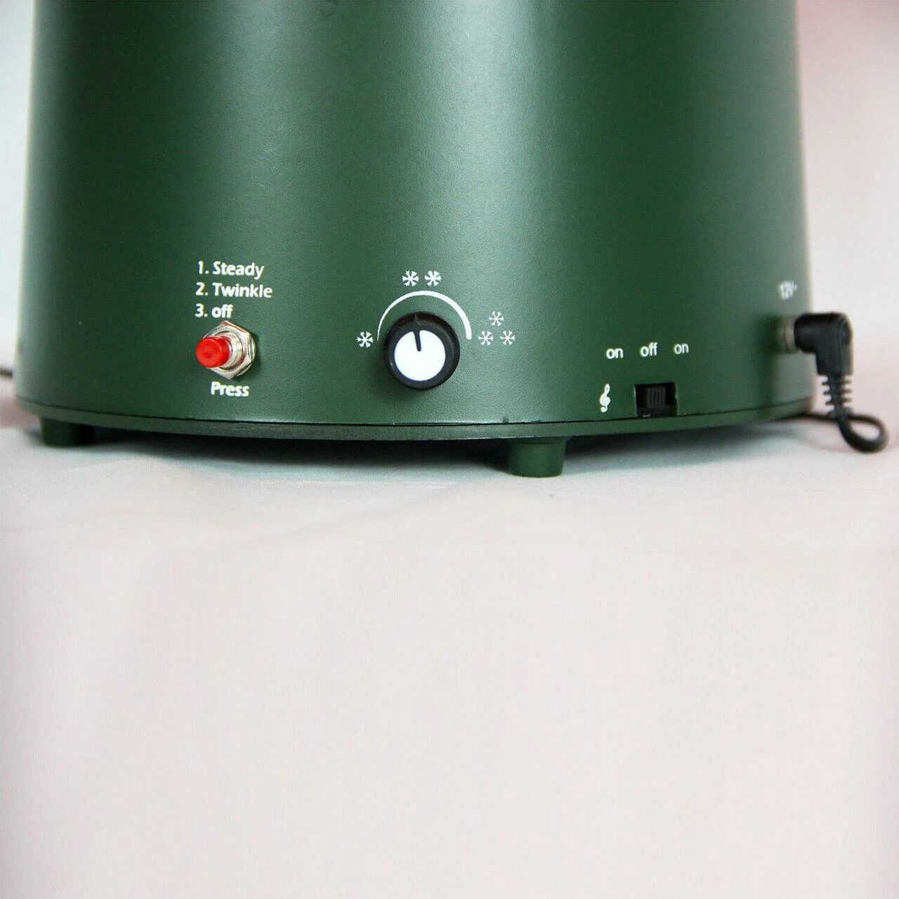 Fraser Hill Farm Let It Snow Series 29-In. White Tree W/ Star Topper And Red Umbrella Base, Animated Musical Snow 5 Fraser Hill Farm Let It Snow Series 29-In. White Tree W/ Star Topper And Red Umbrella Base, Animated Musical Snow - Image 5