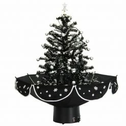 Fraser Hill Farm Let It Snow Series 29-In. Black Tree W/ Star Topper, Black Umbrella Base, Animated Musical Snow 11 Fraser Hill Farm Let It Snow Series 29-In. Black Tree W/ Star Topper, Black Umbrella Base, Animated Musical Snow -Christmas store unnamed file 2273