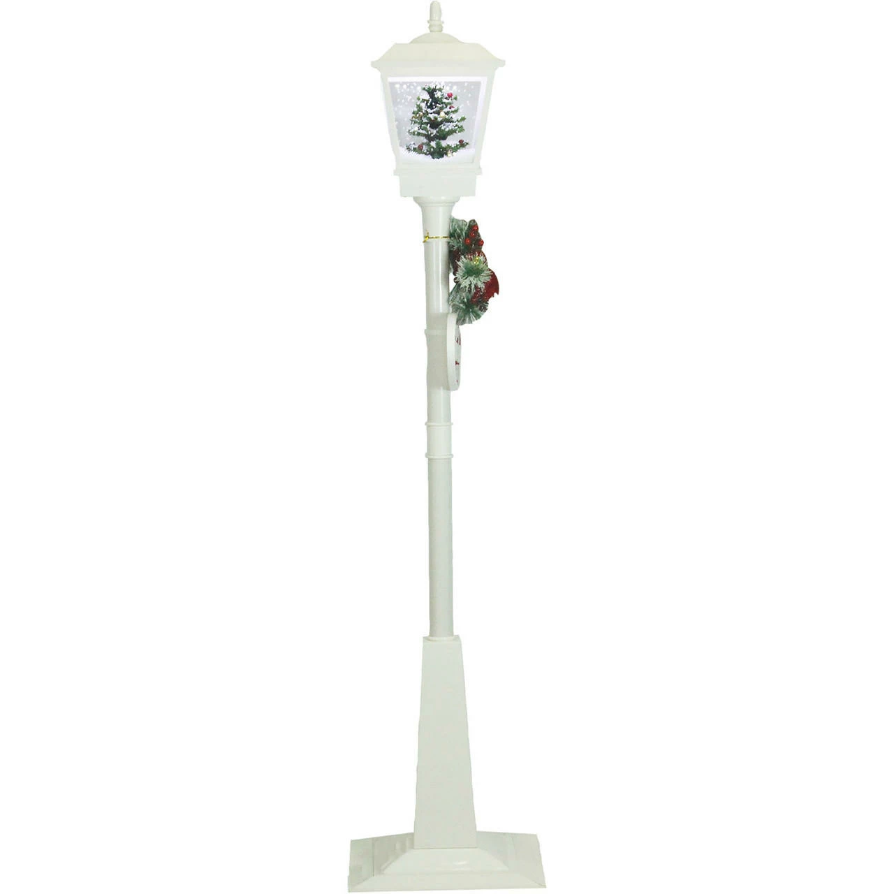 Fraser Hill Farm Let It Snow Series 71-In. Square Street Lamp W/ Tree, Animated Musical Snow, White 14 Fraser Hill Farm Let It Snow Series 71-In. Square Street Lamp W/ Tree, Animated Musical Snow, White - Image 14