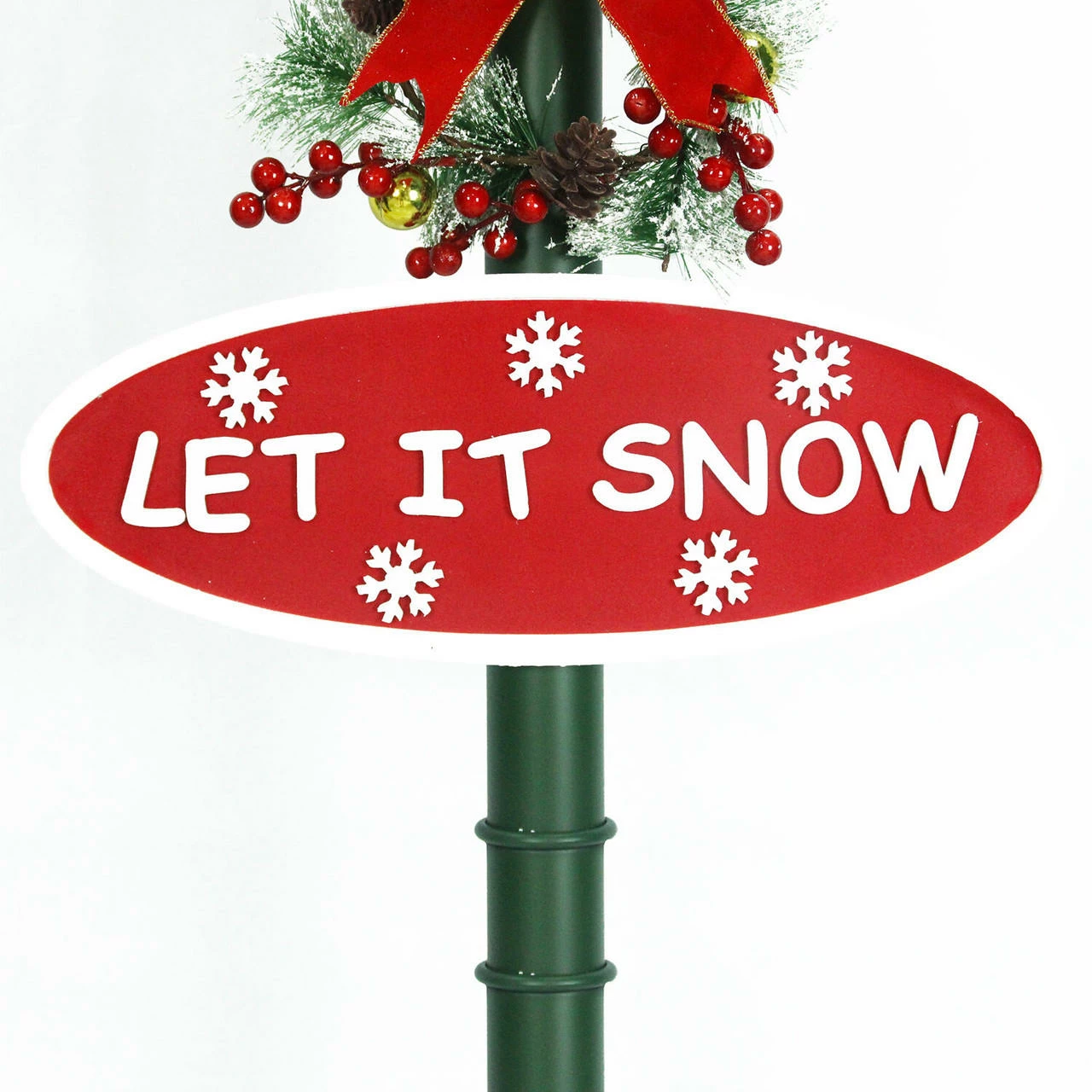 Fraser Hill Farm Let It Snow Series 71-In. Square Street Lamp With Christmas Tree, Animated Musical Snow Decoration, Green 10 Fraser Hill Farm Let It Snow Series 71-In. Square Street Lamp With Christmas Tree, Animated Musical Snow Decoration, Green - Image 10
