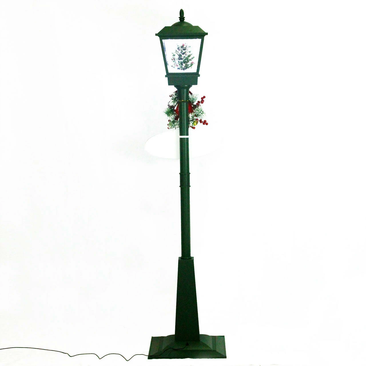 Fraser Hill Farm Let It Snow Series 71-In. Square Street Lamp With Christmas Tree, Animated Musical Snow Decoration, Green 13 Fraser Hill Farm Let It Snow Series 71-In. Square Street Lamp With Christmas Tree, Animated Musical Snow Decoration, Green - Image 13