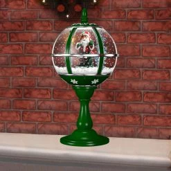 Fraser Hill Farm Let It Snow Series 23" Musical Tabletop Globe In Green Featuring Santa Scene And Snow 11 Fraser Hill Farm Let It Snow Series 23" Musical Tabletop Globe In Green Featuring Santa Scene And Snow -Christmas store unnamed file 2354
