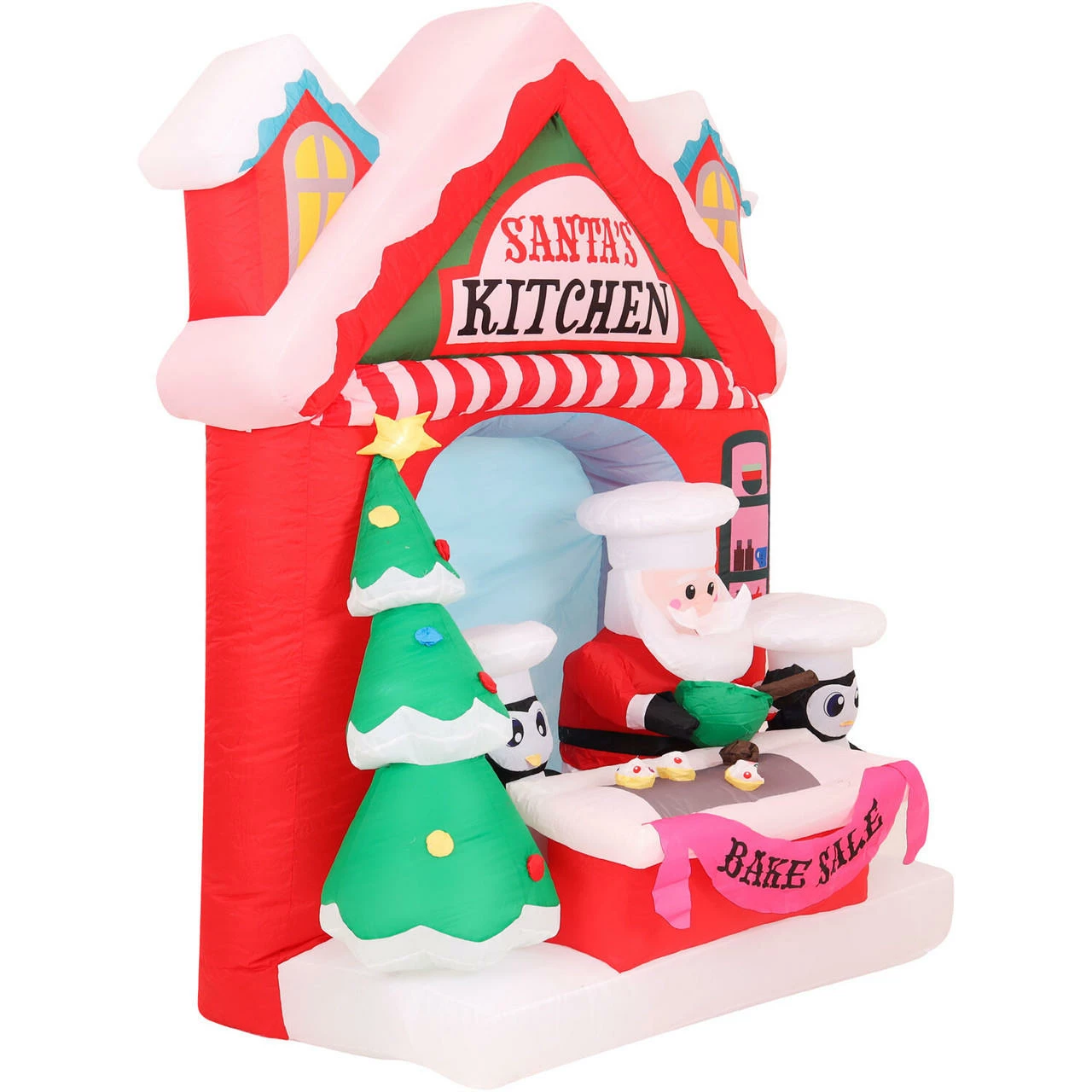 Fraser Hill Farm 7-Ft. Tall Pre-Lit Inflatable Santa's Kitchen 8 Fraser Hill Farm 7-Ft. Tall Pre-Lit Inflatable Santa's Kitchen - Image 8