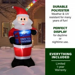 Fraser Hill Farm 7-Ft. Pre-Lit Inflatable Santa Countdown 14 Fraser Hill Farm 7-Ft. Pre-Lit Inflatable Santa Countdown -Christmas store unnamed file 2447