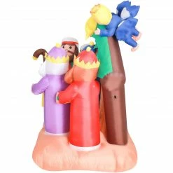Fraser Hill Farm 5-Ft. Pre-Lit Inflatable Nativity Scene With 3 Wisemen Presenting Gifts -Christmas store unnamed file 2465