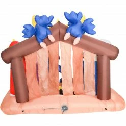 Fraser Hill Farm 5-Ft. Pre-Lit Inflatable Nativity Scene With 3 Wisemen Presenting Gifts -Christmas store unnamed file 2467