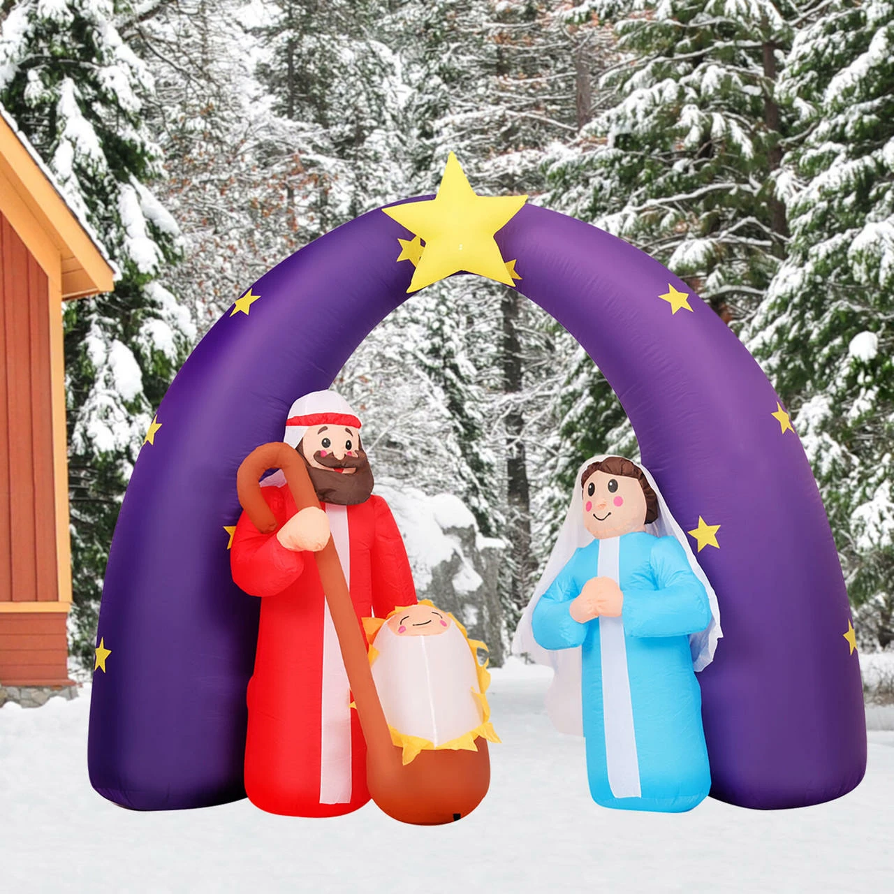 Fraser Hill Farm 7-Ft. Pre-Lit Inflatable Nativity Scene 6 Fraser Hill Farm 7-Ft. Pre-Lit Inflatable Nativity Scene - Image 6