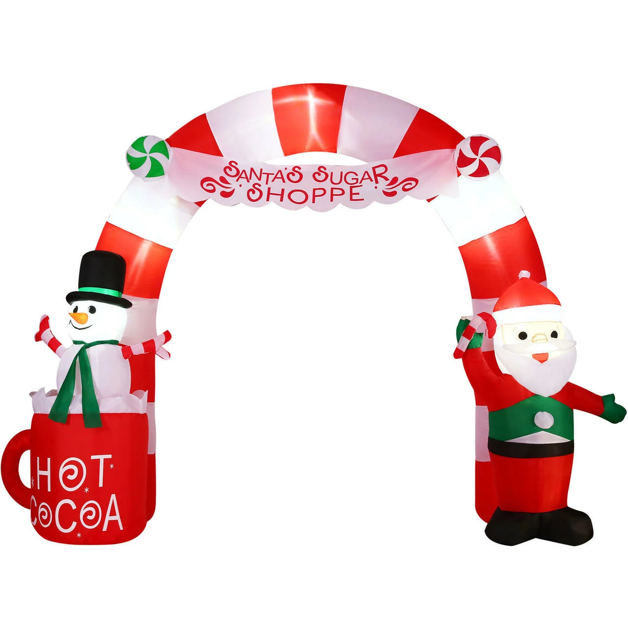 Fraser Hill Farm 9-Ft. Wide Pre-Lit Inflatable Candy Cane Arch 7 Fraser Hill Farm 9-Ft. Wide Pre-Lit Inflatable Candy Cane Arch - Image 7
