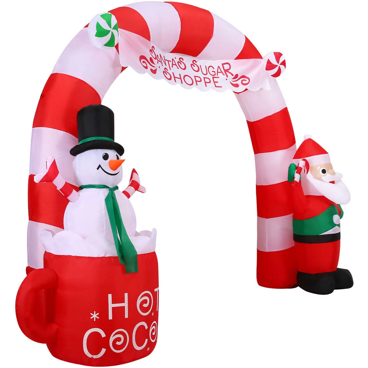 Fraser Hill Farm 9-Ft. Wide Pre-Lit Inflatable Candy Cane Arch 8 Fraser Hill Farm 9-Ft. Wide Pre-Lit Inflatable Candy Cane Arch - Image 8