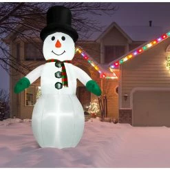Fraser Hill Farm 10-Ft. Pre-Lit Inflatable Snowman -Christmas store unnamed file 2551