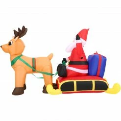 Fraser Hill Farm 4-Ft. Tall Pre-Lit Inflatable Santa In Sleigh 20 Fraser Hill Farm 4-Ft. Tall Pre-Lit Inflatable Santa In Sleigh -Christmas store unnamed file 2578