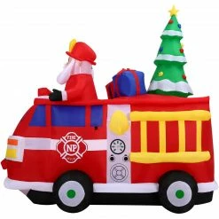 Fraser Hill Farm 7-Ft. Pre-Lit Inflatable Santa In Fire Truck, 17 Fraser Hill Farm 7-Ft. Pre-Lit Inflatable Santa In Fire Truck, -Christmas store unnamed file 2653
