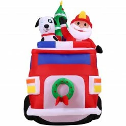 Fraser Hill Farm 7-Ft. Pre-Lit Inflatable Santa In Fire Truck, 19 Fraser Hill Farm 7-Ft. Pre-Lit Inflatable Santa In Fire Truck, -Christmas store unnamed file 2655