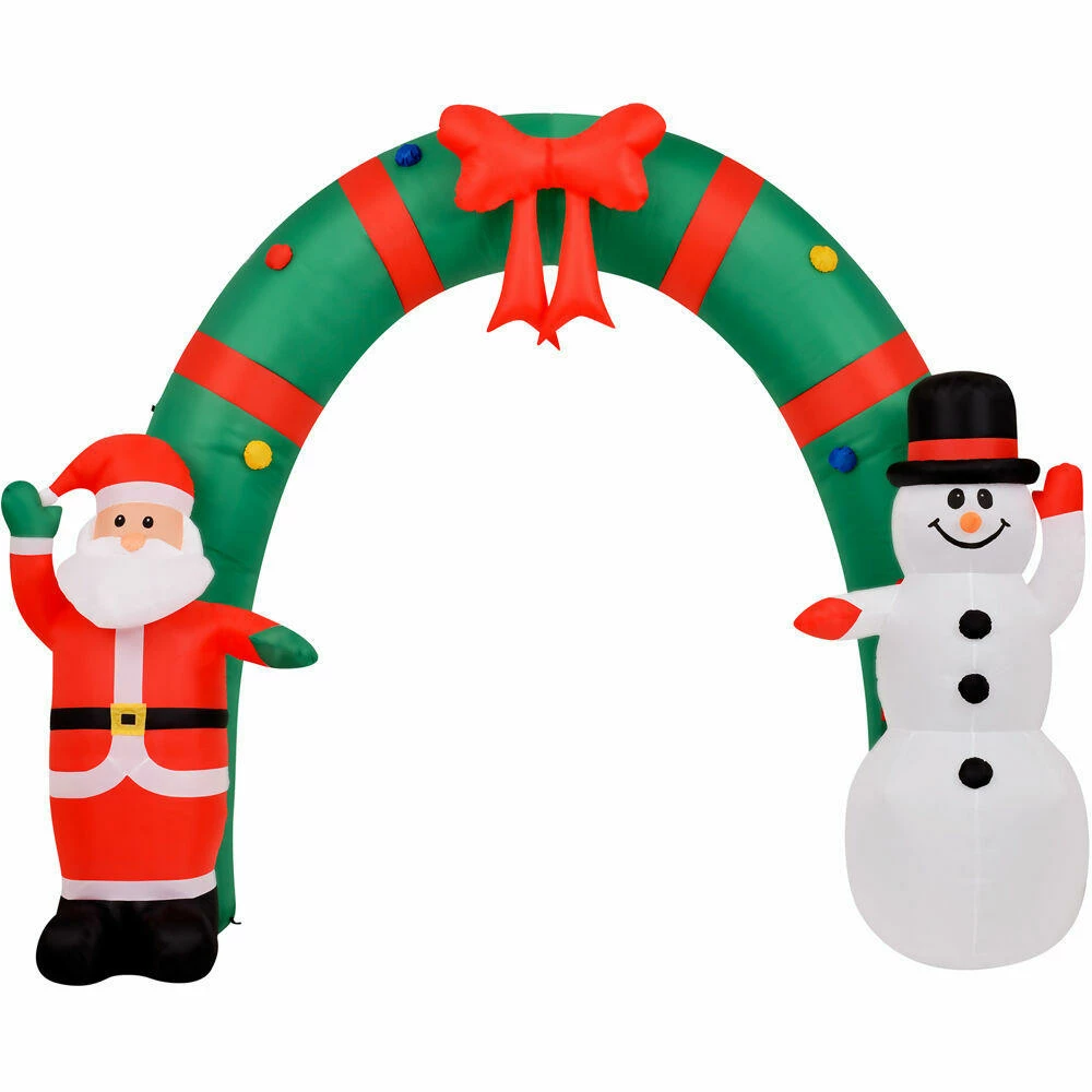 Fraser Hill Farm 8-Ft. Walkway Arch W/ Santa Claus, Snowman, Inflatable W/ Lights, Storage Bag 1 Fraser Hill Farm 8-Ft. Walkway Arch W/ Santa Claus, Snowman, Inflatable W/ Lights, Storage Bag