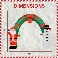 Fraser Hill Farm 8-Ft. Walkway Arch W/ Santa Claus, Snowman, Inflatable W/ Lights, Storage Bag 15 Fraser Hill Farm 8-Ft. Walkway Arch W/ Santa Claus, Snowman, Inflatable W/ Lights, Storage Bag -Christmas store unnamed file 2707