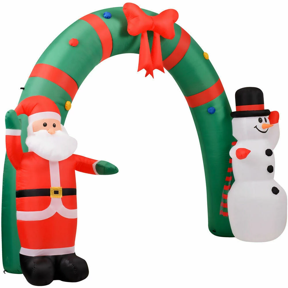 Fraser Hill Farm 8-Ft. Walkway Arch W/ Santa Claus, Snowman, Inflatable W/ Lights, Storage Bag 6 Fraser Hill Farm 8-Ft. Walkway Arch W/ Santa Claus, Snowman, Inflatable W/ Lights, Storage Bag - Image 6