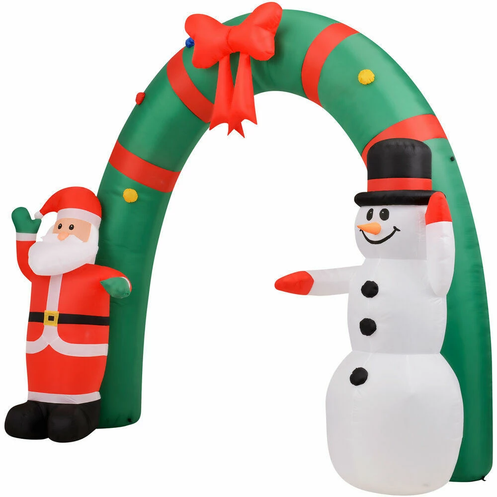 Fraser Hill Farm 8-Ft. Walkway Arch W/ Santa Claus, Snowman, Inflatable W/ Lights, Storage Bag 7 Fraser Hill Farm 8-Ft. Walkway Arch W/ Santa Claus, Snowman, Inflatable W/ Lights, Storage Bag - Image 7