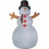Fraser Hill Farm 20-Ft. Tall Jolly Snowman, Inflatable W/ RGB Lights And Storage Bag