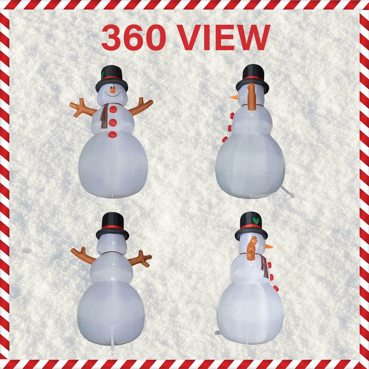 Fraser Hill Farm 20-Ft. Tall Jolly Snowman, Inflatable W/ RGB Lights And Storage Bag 5 Fraser Hill Farm 20-Ft. Tall Jolly Snowman, Inflatable W/ RGB Lights And Storage Bag - Image 5