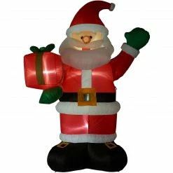 Fraser Hill Farm 10-Ft. Tall Santa Claus Holding A Gift, Inflatable W/ Lights, Storage Bag 20 Fraser Hill Farm 10-Ft. Tall Santa Claus Holding A Gift, Inflatable W/ Lights, Storage Bag -Christmas store unnamed file 2762