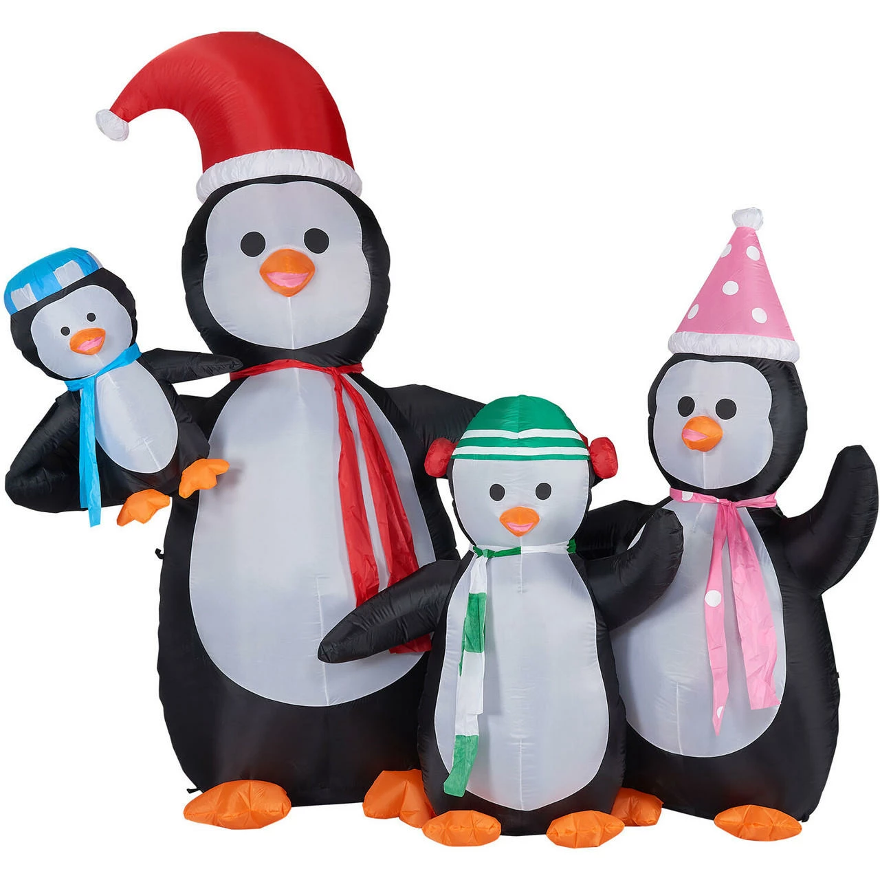 Fraser Hill Farm 10-Ft. Tall Penguin Family, Blow Up Inflatable W/ Lights And Storage Bag 1 Fraser Hill Farm 10-Ft. Tall Penguin Family, Blow Up Inflatable W/ Lights And Storage Bag