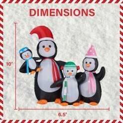 Fraser Hill Farm 10-Ft. Tall Penguin Family, Blow Up Inflatable W/ Lights And Storage Bag 15 Fraser Hill Farm 10-Ft. Tall Penguin Family, Blow Up Inflatable W/ Lights And Storage Bag -Christmas store unnamed file 2784