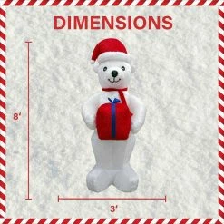 Fraser Hill Farm 8-Ft. Tall Inflatable Plush Polar Bear Holding Gift W/LED Lights, Blow-Up 11 Fraser Hill Farm 8-Ft. Tall Inflatable Plush Polar Bear Holding Gift W/LED Lights, Blow-Up -Christmas store unnamed file 2826