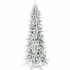 Fraser Hill Farm Slim Mountain Pine Flocked Christmas Tree Various Lighting And Size Options