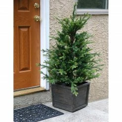 Fraser Hill Farm Royal Pine Artificial Potted Tree W/ Battery-Operated LED Lights, 4 Ft. -Christmas store unnamed file 288
