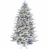 Fraser Hill Farm White Tail Pine Snow Flocked Christmas Tree Various Lighting & Size Options