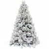 Fraser Hill Farm Sugar Hill Snowy Christmas Tree W/ Pinecones, Multi-Color LED Lighting