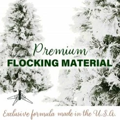 Fraser Hill Farm Snowy Pine Flocked Christmas Tree, Various Size (4 Ft. To 5 Ft.) Lighting Options -Christmas store unnamed file 2924